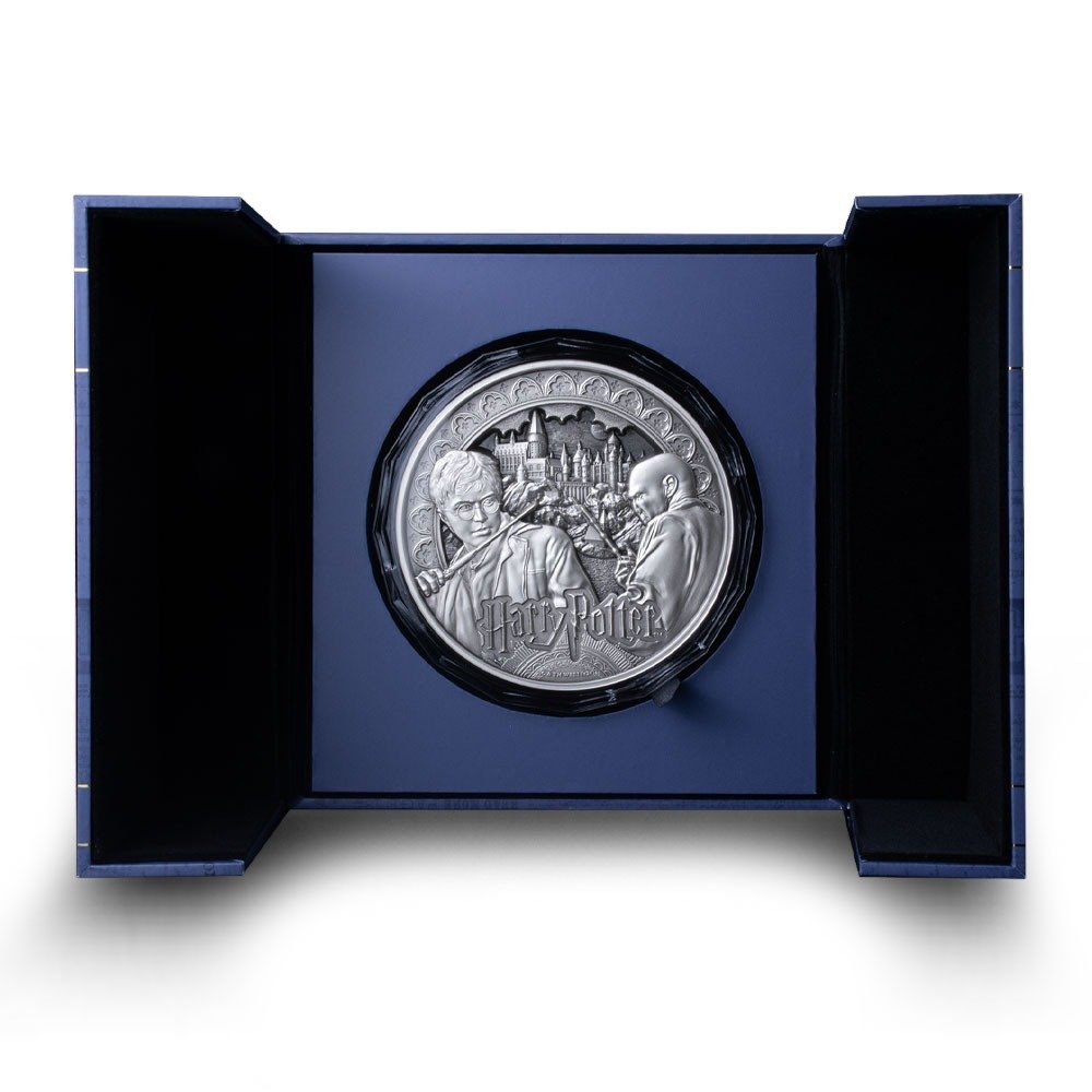1 Kilo Antique Samoa Harry Potter vs Voldemort Silver Coin (Multi-Layer, Box + CoA) - Image 2