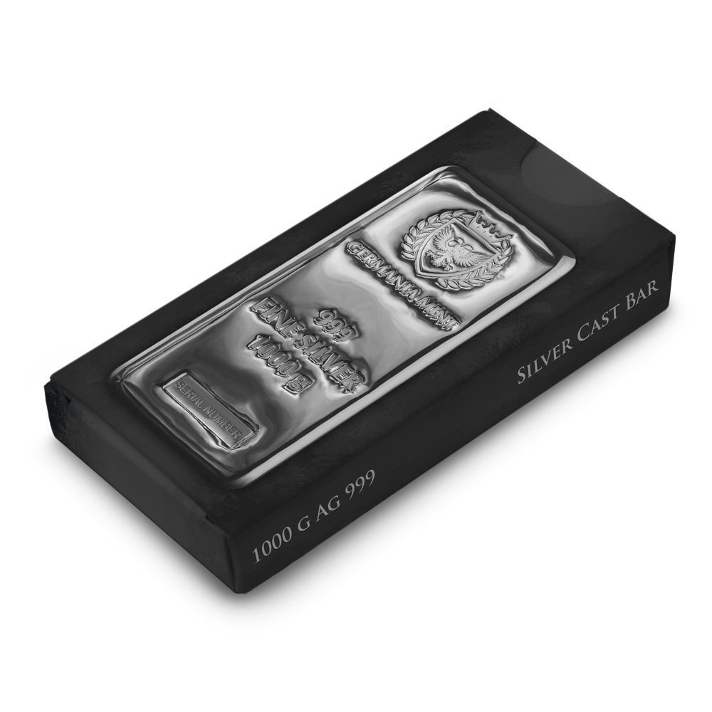 1 Kilo Germania Mint Cast Silver Bar