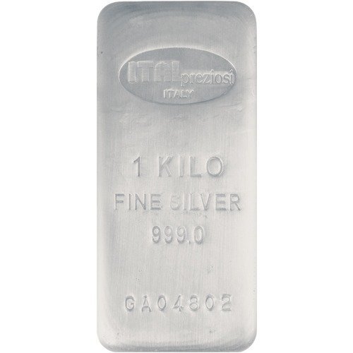 1 Kilo Italpreziosi Cast Silver Bar