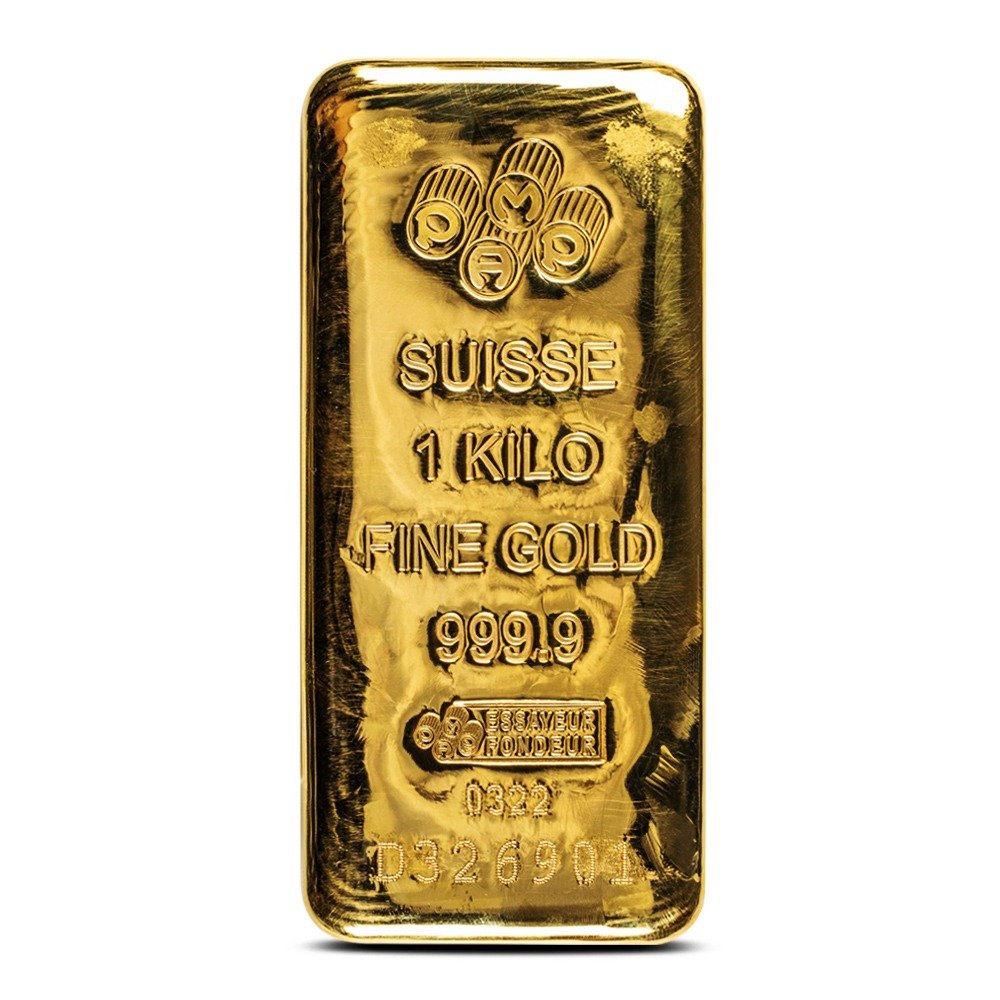 1 Kilo PAMP Suisse Cast Gold Bar