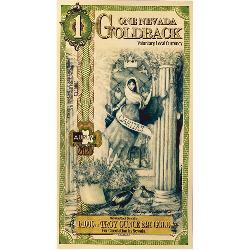 Buy 1 Nevada Goldback Gold Note (100 Pack, New) - Image 2