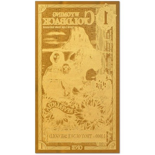 Buy 1 Wyoming Goldback Gold Note (100 Pack, New) - Image 3