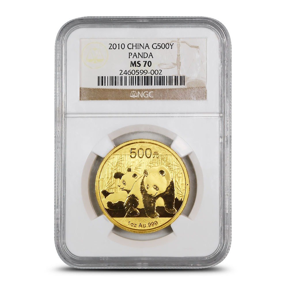 1 oz Chinese Gold Panda Coin MS70