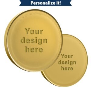 1 oz Design Your Own Engravable Gold Round (New w/ Capsule)