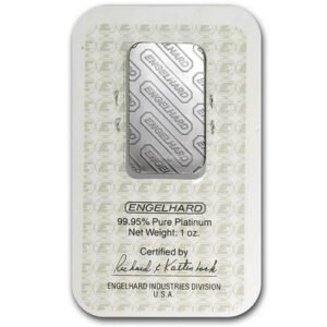 Buy 1 oz Engelhard Platinum Bar (w/ Assay)