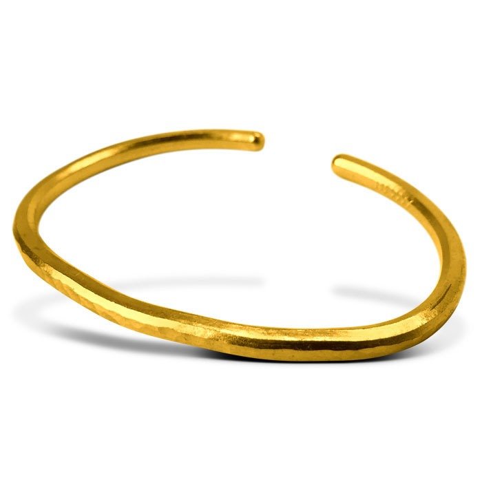 1 oz Hammered Gold Bullion Bracelet - Image 2