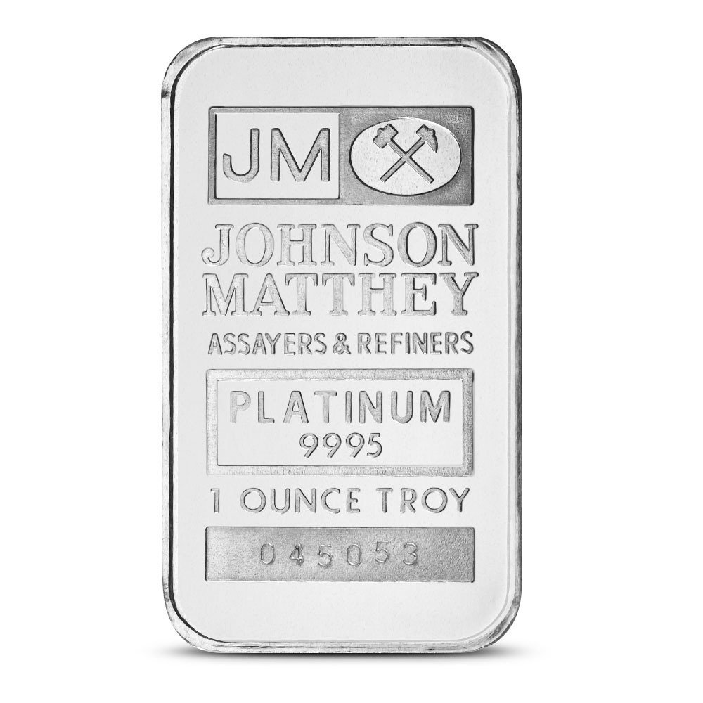 1 oz Johnson Matthey Platinum Bar