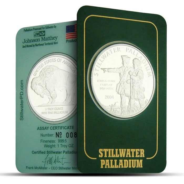 1 oz Johnson Matthey Stillwater Pal