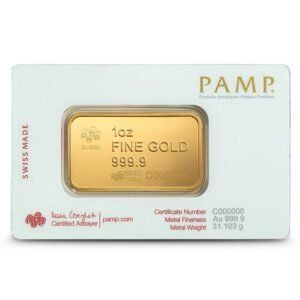 1 oz PAMP Suisse America the Free Bald Eagle Gold Bar (New, w/ Assay)