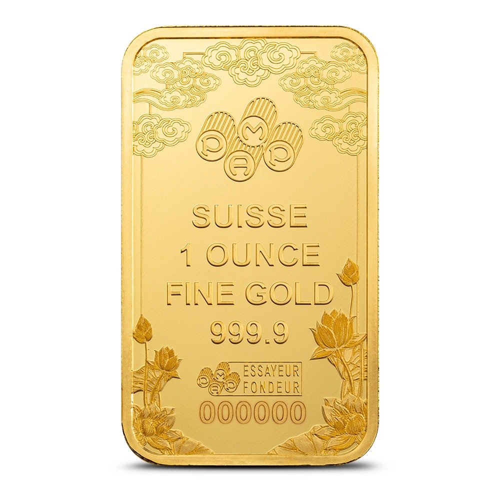 1 oz PAMP Suisse Gold Good Luck Yellow Dragon Bar (New w/Assay) - Image 4