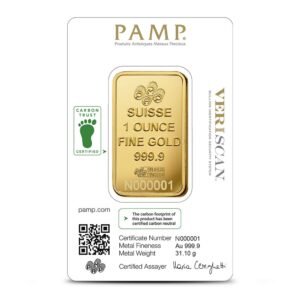 1 oz PAMP Suisse Lady Fortuna Veriscan Gold Bar (New w/ Assay)