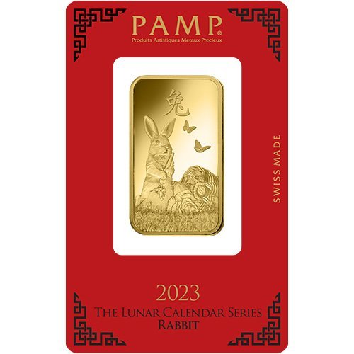 1 oz PAMP Suisse Lunar Rabbit Gold