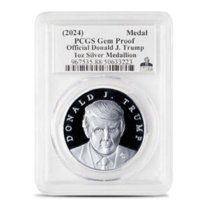 1 oz President Trump First Edition Silver Medallion PCGS GEM Proof