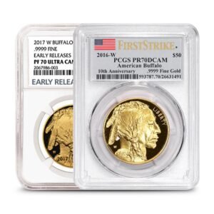 1 oz Proof American Gold Buffalo Coin PR/PF70 (Random Year, Varied Label, PCGS or NGC)