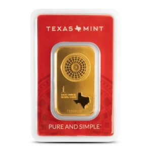 1 oz Texas Mint Gold Bar For Sale (New)