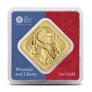 1 oz The Royal Mint Britannia and Liberty Gold Bar (New)