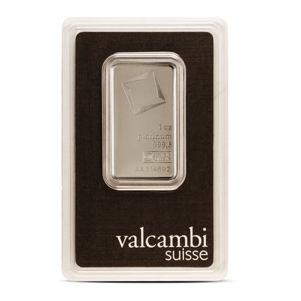 Buy 1 oz Valcambi Platinum Bar