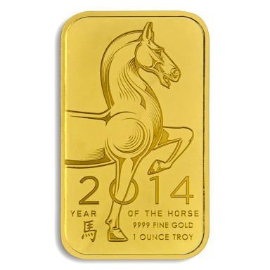 1 oz NTR Lunar Horse Gold Bar For Sale (New w/ Assay) - Image 2