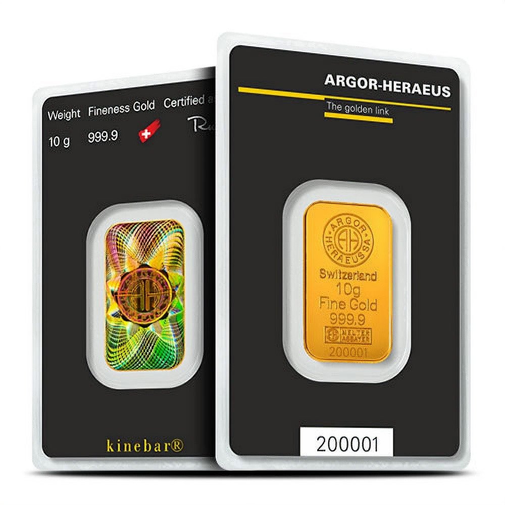 10 Gram Argor Heraeus Kinebar Gold B