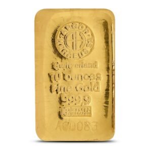 10 oz Argor Heraeus Cast Gold Bar (New)