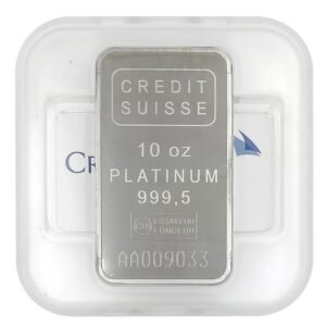 10 oz Credit Suisse Platinum Bar For Sale (New w/ Assay)