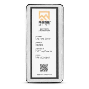 Buy 10 oz Frontier Mint Silver Bar (New w/ CoA)