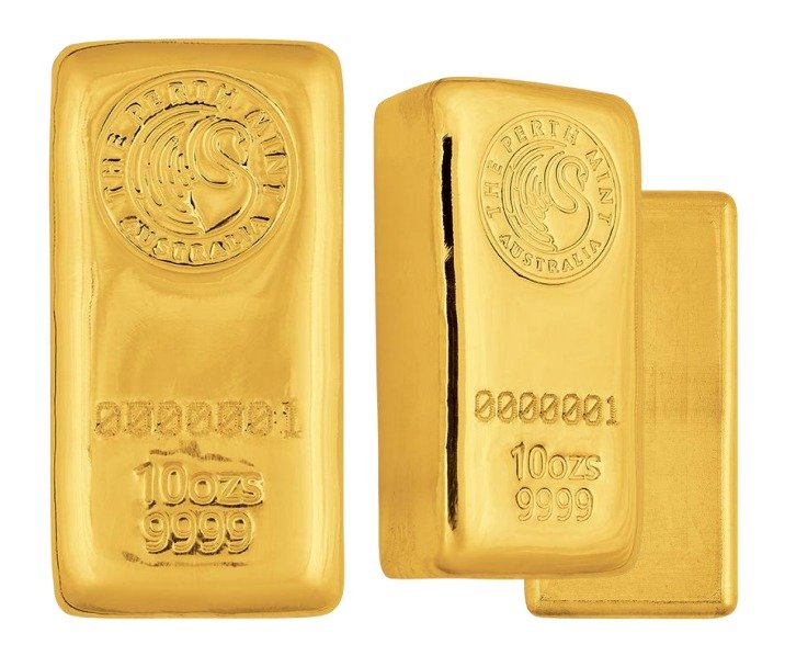 Buy 10 oz Perth Mint Cast Gold Bar (New) - Image 2