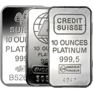 10 oz Platinum Bar For Sale (Varied Condition, Any Mint)