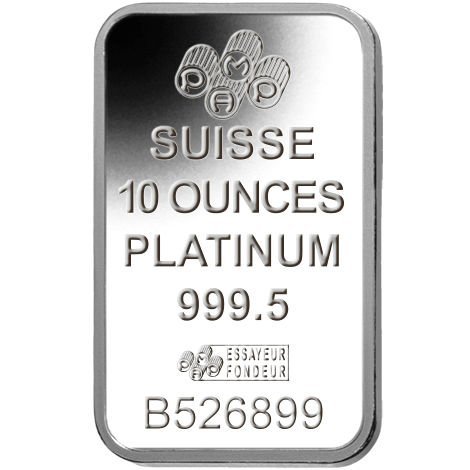 10 oz PAMP Suisse Fortuna Platinum Bar (New w/ Assay) - Image 2
