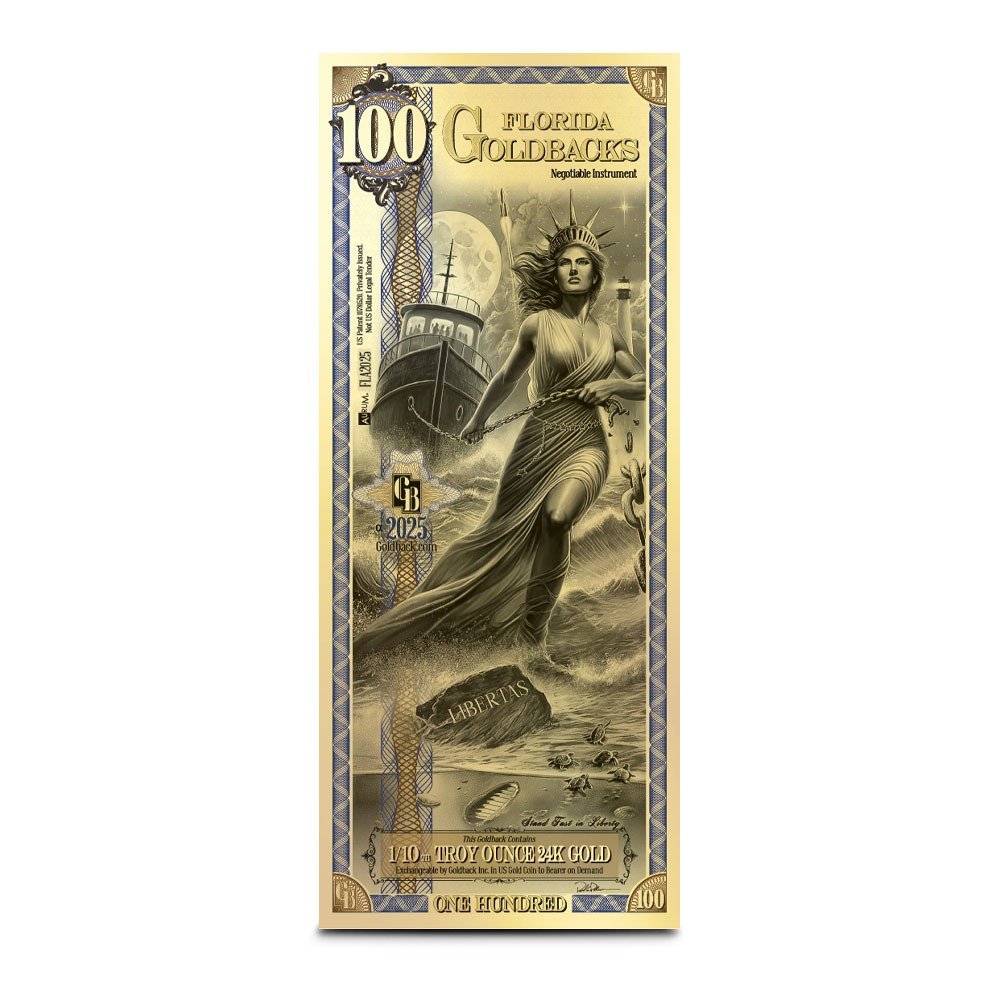 Buy 100 Florida Goldback Gold Note