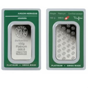 Buy 100 Gram Argor Heraeus Platinum Bar (New w/ Assay)