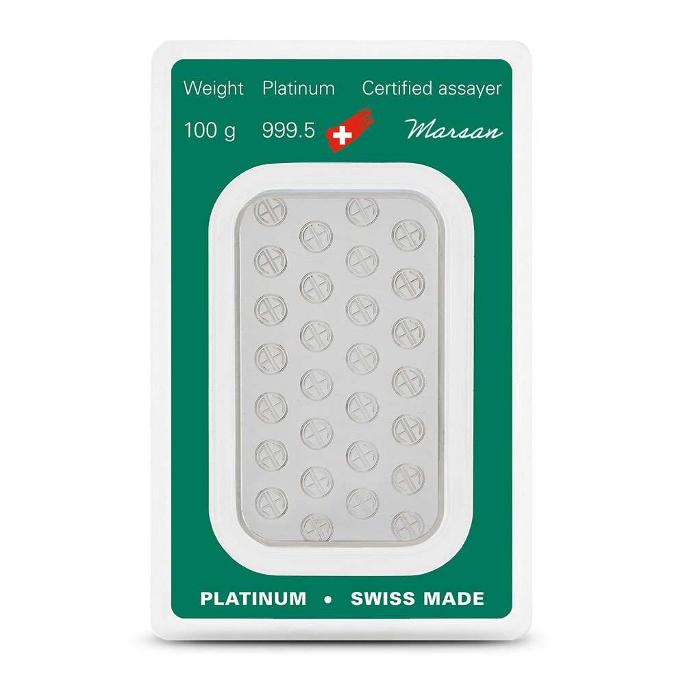 100 Gram Argor Heraeus Platinum Bar (New w/ Assay) - Image 2