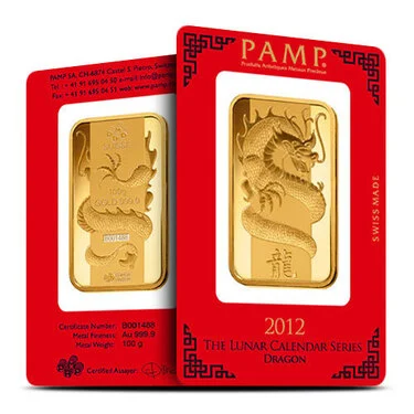 100 Gram PAMP Suisse Lunar Dragon