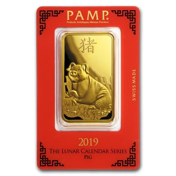 100 Gram PAMP Suisse Lunar Pig Gol