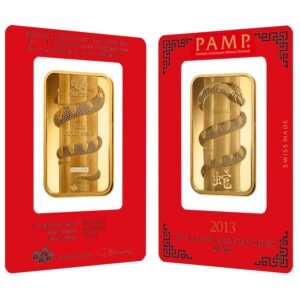 100 Gram PAMP Suisse Lunar Snake Gold Bar (New w/ Assay)