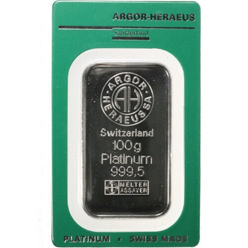 100 Gram Platinum Bar For Sale