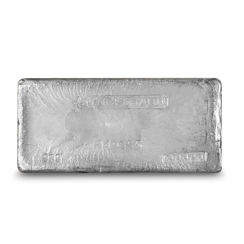 100 oz Engelhard Cast-Poured Silver
