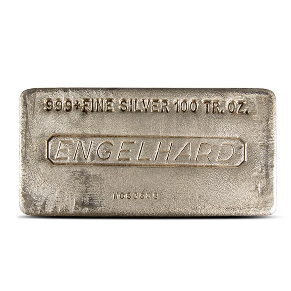 100 oz Engelhard Hand Poured Silver