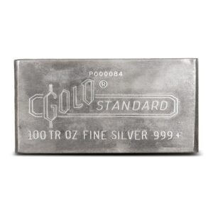 100 oz Engelhard Struck Gold Standard Silver Bar (Series 1)