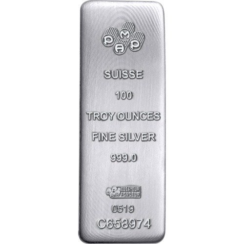 Buy 100 oz PAMP Suisse Silver Bar
