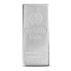 100 oz Red River Mint Cast Silver Bar (New)