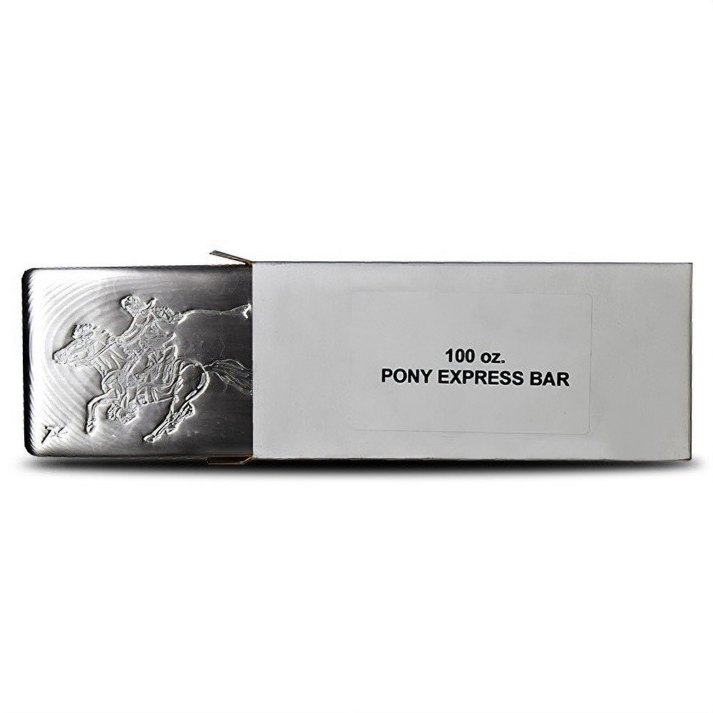 100 oz SilverTowne Pony Silver Bar (New) - Image 4