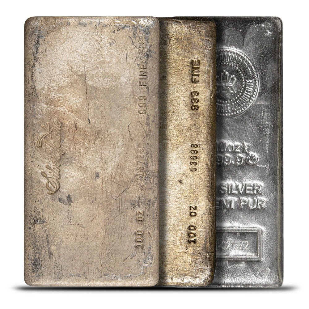 Buy 100 oz Vintage Silver Bars