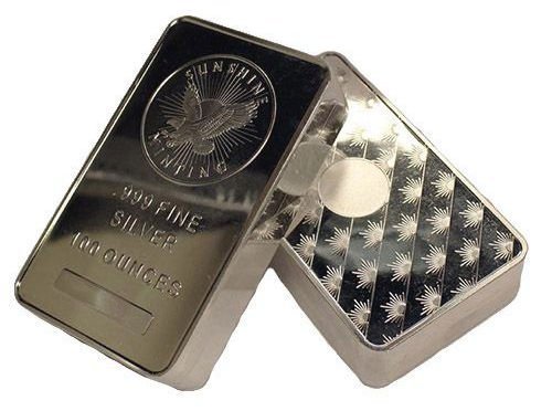 100 oz Sunshine Silver Bar For Sale (New, MintMark SI) - Image 2