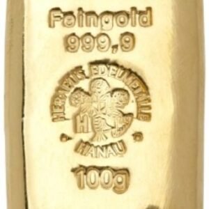 Buy 100 Gram Heraeus Gold Cast Bar