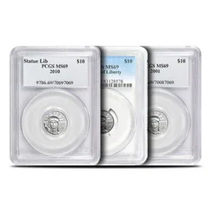 1/10 oz American Platinum Eagle Coin PCGS MS69 (Random Year)