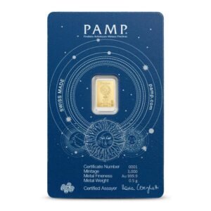 1/2 Gram PAMP Suisse Zodiac Aries Gold Bar (New w/ Assay)