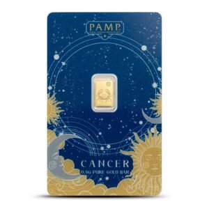 1/2 Gram PAMP Suisse Zodiac Cancer Gold Bar (New w/ Assay)