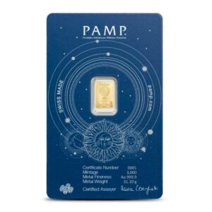 1/2 Gram PAMP Suisse Zodiac Cancer Gold Bar (New w/ Assay)