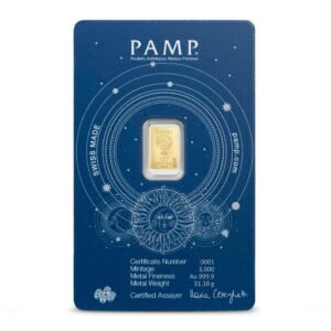 1/2 Gram PAMP Suisse Zodiac Leo Gold Bar (New w/ Assay)